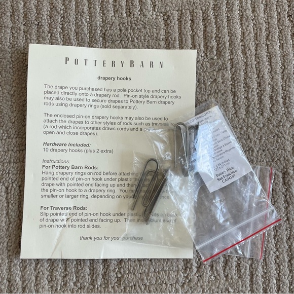 (2) Pottery Barn Brushed Canvas Drape | 50x84 | Pole Pocket | Color: Rideau - Picture 7 of 10